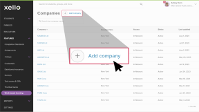 Add Company highlighted on Companies page